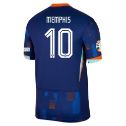 Memphis Depay #10 Nederlands Voetbalshirt EK 2024 Uittenue Heren